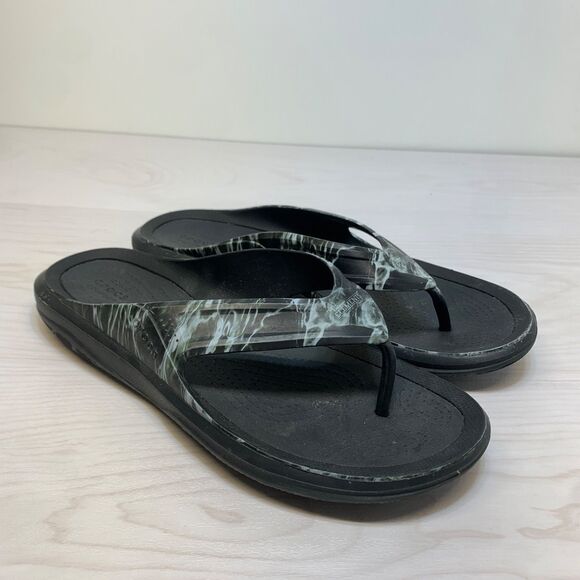 CROCS Swiftwater Mossy Oak Size 11 Men’s Thong Sandals Camo Outdoors Flip Flops - Picture 1 of 10